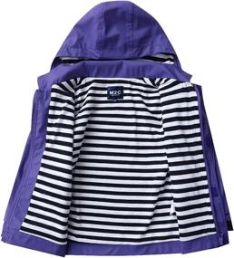 img 2 attached to Versatile M2C Hooded Waterproof Rain Jacket: Ideal Windbreaker for Boys and Girls, Cotton Lined for Extra Comfort