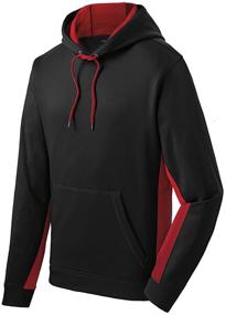 img 2 attached to DRIEQUIP Sport Wick Colorblock Pullover M Black DeepRed