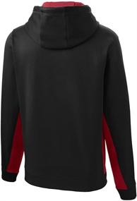 img 1 attached to DRIEQUIP Sport Wick Colorblock Pullover M Black DeepRed