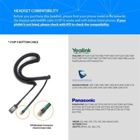 img 2 attached to 🔌 Адаптерный кабель U10P-S с разъемом RJ09 для наушников Plantronics и IPD - совместим со IP-телефонами Yealink, Snom, Panasonic и LG