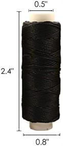 img 2 attached to 🧵 FANDOL Waxed Polyester Leather Sewing Thread Strings for Macrame, DIY Bracelets, Handcraft or Leather Projects - 12 Dark Colors