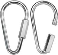 🔗 agptek swing play set quick link snap hook carabiner connector screw lock clip - 1 pair логотип