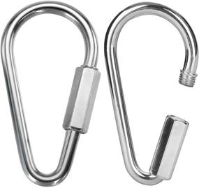 img 4 attached to 🔗 AGPtek Swing Play Set Quick Link Snap Hook Carabiner Connector Screw Lock Clip - 1 Pair