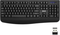 💻 edjo 2.4g wireless keyboard with wrist rest - ergonomic full size keyboard for windows, mac os desktop, laptop, pc - boost your productivity! logo