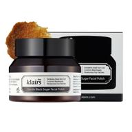 🧖 [klairs] gentle black sugar facial polish scrub, exfoliate, remove blackheads, 110g / 3.88 oz logo