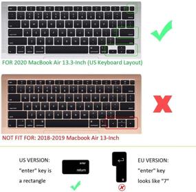 img 3 attached to Проелайф Ультратонкий силиконовый чехол для клавиатуры для MacBook Air 13 дюймов 2020 с Touch ID (Модель A2179 и A2337 с процессором Apple M1)