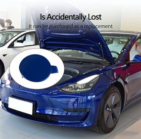 img 2 attached to TIKSCIENCE Front Tow Hook Cover For Tesla Model 3 2017-2021 Blue Front Bumper Tow Hook Cover Cap