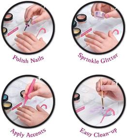 img 1 attached to Enhance Your Nail Art Skills with JOYSAE Nail Art Studio Set: Basic Beauty Colors - The Perfect Gift for Girls and Party Fun