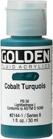 img 2 attached to 🎨 1 oz Bottle of Golden Fluid Acrylics in Cobalt Turquoise