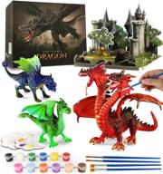 dragons painting supplies activities birthday logo