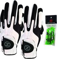 🏌️ zero friction men's compression-fit synthetic golf glove (2 pack), universal fit one size: enhanced performance and versatility for every golfer logo