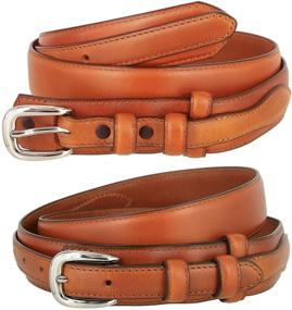 img 3 attached to Black Men's Accessories: Leather Ranger Belt for Men