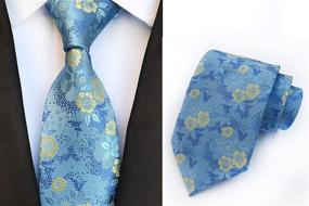 img 1 attached to 🌸 L04BABY Classic Floral Flower Jacquard Men's Accessories: optimized for Ties, Cummerbunds & Pocket Squares