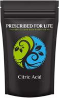 prescribed for life citric acid: premium usp grade for canning, bath bombs & cleaning - 12 oz (340 g) logo