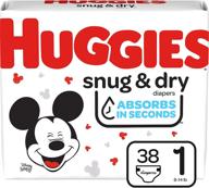 подгузники для младенцев huggies snug & dry, размер 1, 38 шт: надежный комфорт и защита логотип