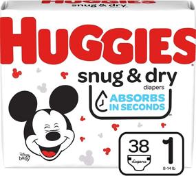 img 4 attached to Подгузники для младенцев Huggies Snug & Dry, размер 1, 38 шт: Надежный комфорт и защита