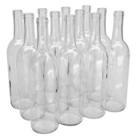 img 1 attached to 🍾 Case of 12 North Mountain Supply NMS W5 Flint 750ml Clear/Flint Bordeaux Wine Bottles - Flat-Bottomed with Cork Finish