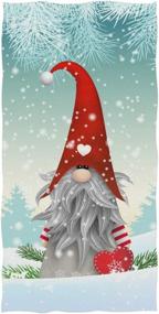 img 4 attached to 🎅 Christmas Gnome Tomte Hand Towels: Festive Bathroom Decor & Gift with Winter Elves, Red Hearts & Snowflake Design - X-mas Bathroom Essentials for a Merry Christmas!