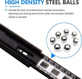 img 4 attached to 🗄️ SHUHANG Soft Close Drawer Slides - 20 inch Full Extension Ball Bearing Rails, Heavy Duty 100 Lb Load Capacity, Soft Closing Drawer Runners - 1 Pair