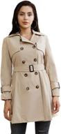 womens double breasted spring classic overcoat logo