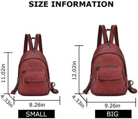 img 2 attached to 🎒 Versatile Small Leather Convertible Backpack Shoulder Women's Handbags & Wallets: Chic and Functional Accessories