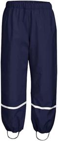 img 2 attached to Deslify Boys Girls Waterproof Rain Pants with Fleece Lining for Outdoor Rainwear