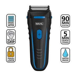 img 3 attached to 🪒 Wahl Groomsman Wet/Dry Electric Shaver - Rechargeable, Waterproof Razor for Men's Grooming - Lithium Ion, Long Battery Life & Quick Charging, Model 7063