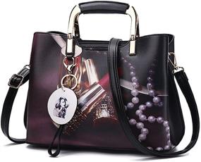 img 4 attached to 👜 Women's Leather Shoulder Handbags & Wallets by Nevenka - Stylish Totes and Satchels