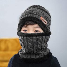 img 3 attached to 🧣 Stay Cozy with Proboths Kids Winter Hat and Scarf Set - Knitted Beanie Hat with Fleece Lining for Ultimate Winter Warmth