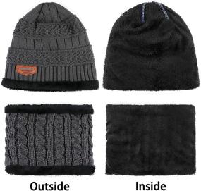 img 1 attached to 🧣 Stay Cozy with Proboths Kids Winter Hat and Scarf Set - Knitted Beanie Hat with Fleece Lining for Ultimate Winter Warmth