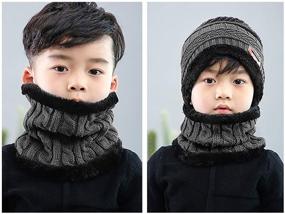 img 2 attached to 🧣 Stay Cozy with Proboths Kids Winter Hat and Scarf Set - Knitted Beanie Hat with Fleece Lining for Ultimate Winter Warmth