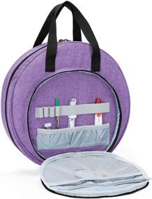 img 2 attached to 🧵 CURMIO Embroidery Starter Kit: Premium Cross Stitch Tools with Storage Bag for Adults and Kids, DIY, Home and Travel – Purple (Patented Design)