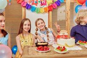 img 3 attached to 🎉 Vibrant Rainbow Birthday Decorations: Pom Poms, Garlands, Balloons & Swirls