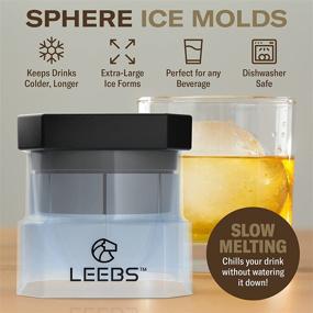 img 1 attached to 🧊 "LEEBS Silicone-free Sphere Ice Molds - 3 Pack Whiskey Ice Ball Maker for Craft Whisky Balls - Perfect for Bourbon, Scotch, Old Fashioned, Cocktails