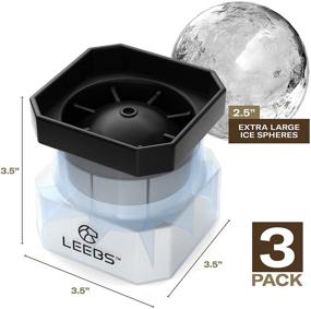 img 2 attached to 🧊 "LEEBS Silicone-free Sphere Ice Molds - 3 Pack Whiskey Ice Ball Maker for Craft Whisky Balls - Perfect for Bourbon, Scotch, Old Fashioned, Cocktails