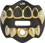 🏈 protective and stylish: loudmouth football mouth guard with 3d chrome grillz design for adults and youth sports - enhancing air flow and safeguarding lips and teeth логотип