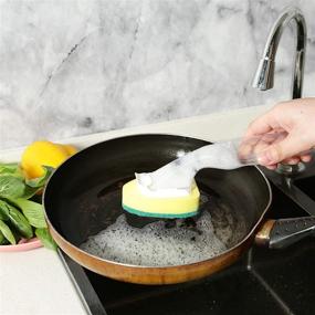 img 2 attached to Dish Wand Replacement Heads: Convenient Kitchen Sink Cleaning Sponge Refills