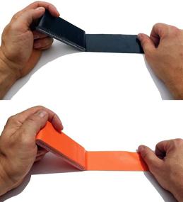 img 2 attached to RediTape Travel Size Duct Tape: 2-Pack (Black & Neon Orange) - Compact Mini Roll for Repairs, Outdoors, Emergencies & Crafts - 1.88 inch x 5 Yards per Pack