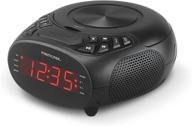 black memorex mc318b cd clock radio with dual alarms logo