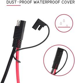 img 3 attached to 🔌 Vemote солнечная панель коннектор к кабелю адаптеру SAE 10AWG - 60 см 50А: PV кабель для продления для солнечных панелей, батарейного зарядного устройства для автодомов