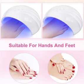 img 1 attached to Professional UV LED Nail Lamp by Wisdompark - Gel Polish Dryer with Auto-sensing Function for Gel Nails, 3 Timers, White (Large)