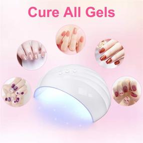 img 3 attached to Professional UV LED Nail Lamp by Wisdompark - Gel Polish Dryer with Auto-sensing Function for Gel Nails, 3 Timers, White (Large)