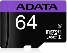 img 3 attached to 💾 ADATA Premier 64GB microSDHC/SDXC UHS-I U1 Class 10 карта памяти с адаптером - AUSDX64GUICL10-RA1: Быстрое решение хранения данных