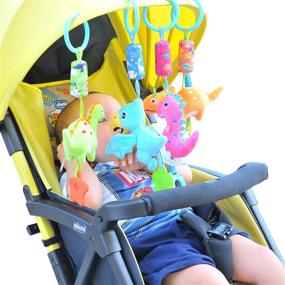 img 1 attached to 🦖 Gebra Dinosaur Car Seat Stroller Crib Baby Infant Hanging Toys: Engaging Sensory Learning Toys for 3-12 Months