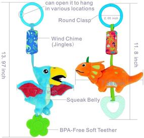 img 3 attached to 🦖 Gebra Dinosaur Car Seat Stroller Crib Baby Infant Hanging Toys: Engaging Sensory Learning Toys for 3-12 Months