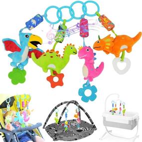 img 4 attached to 🦖 Gebra Dinosaur Car Seat Stroller Crib Baby Infant Hanging Toys: Engaging Sensory Learning Toys for 3-12 Months