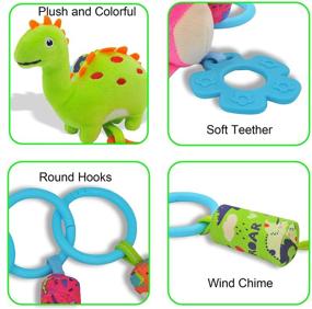 img 2 attached to 🦖 Gebra Dinosaur Car Seat Stroller Crib Baby Infant Hanging Toys: Engaging Sensory Learning Toys for 3-12 Months