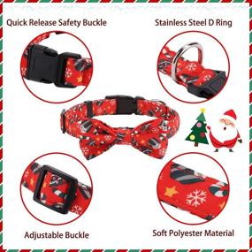 img 2 attached to 🎄 HOMIMP Christmas Dog Collar Set: Festive Bow Tie & Adjustable Collars with Charming Christmas Patterns – Ideal for Small & Medium Dogs