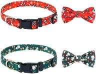 🎄 homimp christmas dog collar set: festive bow tie & adjustable collars with charming christmas patterns – ideal for small & medium dogs logo