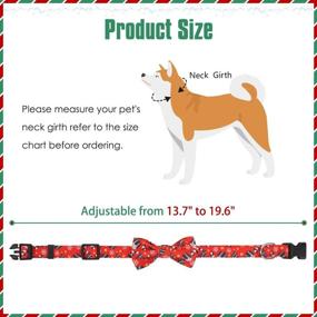 img 3 attached to 🎄 HOMIMP Christmas Dog Collar Set: Festive Bow Tie & Adjustable Collars with Charming Christmas Patterns – Ideal for Small & Medium Dogs